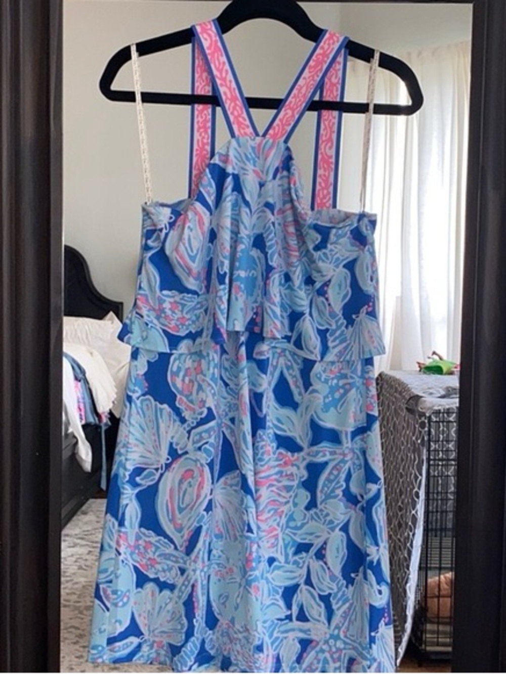 Lilly Pulitzer Blue Pink White Printed Sundress
